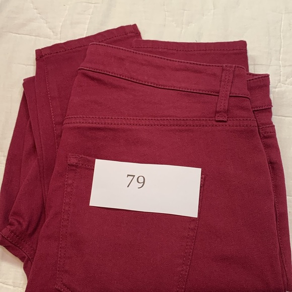 Talbots- High waist, skinny leg, ankle length jeggings in magenta. Size 8. NWT - Picture 7 of 7